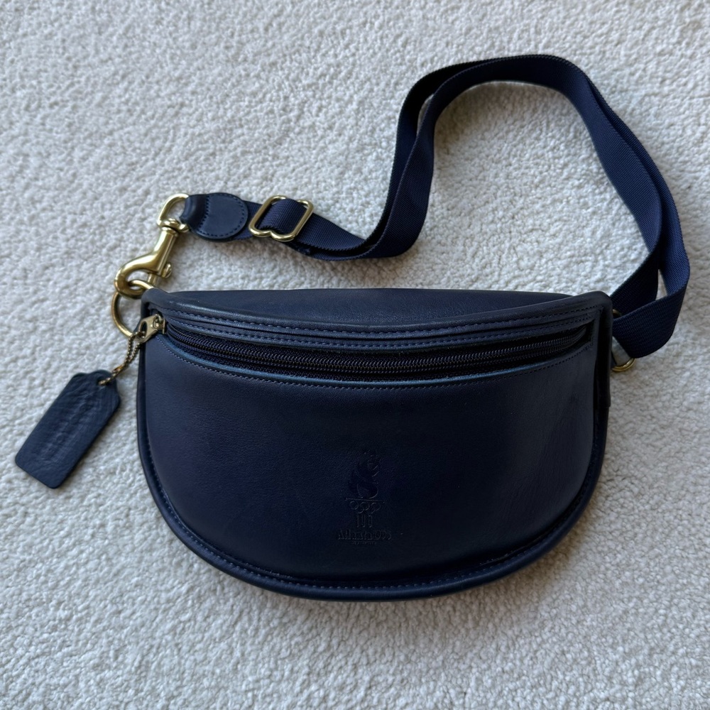 Vintage Coach Leather Fanny Pack/Belt Bag No. 658 0528 for 1996 Atlanta Olympics